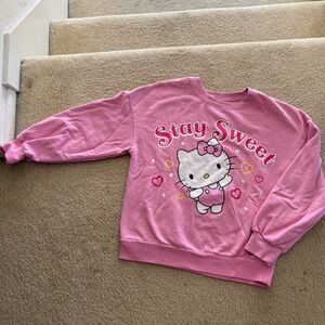 Girls Sanrio Hello Kitty Pink Sweater Sweatshirt